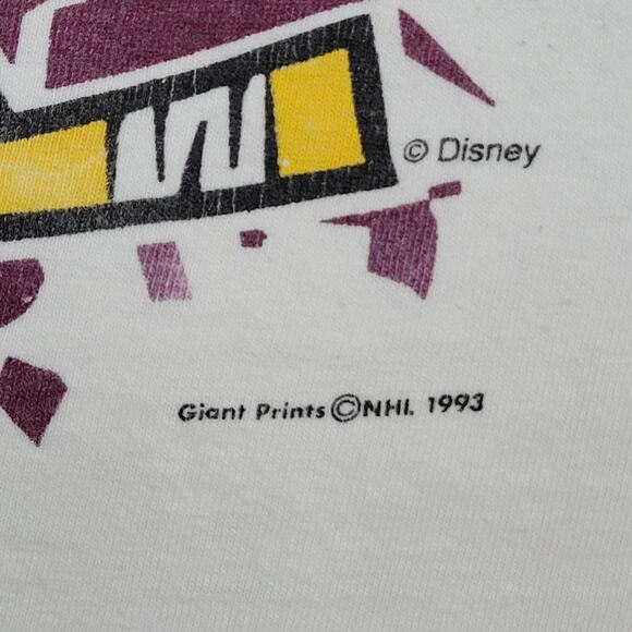 Vintage 1993 Anaheim Mighty Ducks Shirt Large 22x27 White - Picture 2 of 12